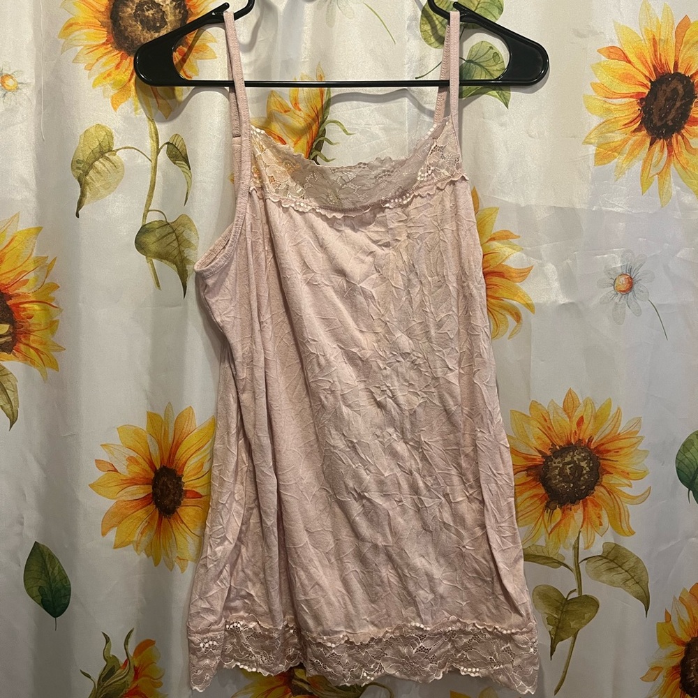 Elegant Lace Trim Cami Top